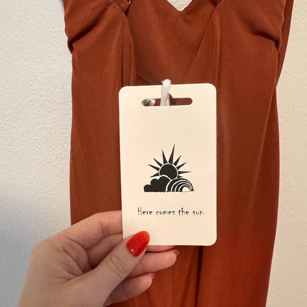 Chic Backless Rust Dress - Picture 5 of 5